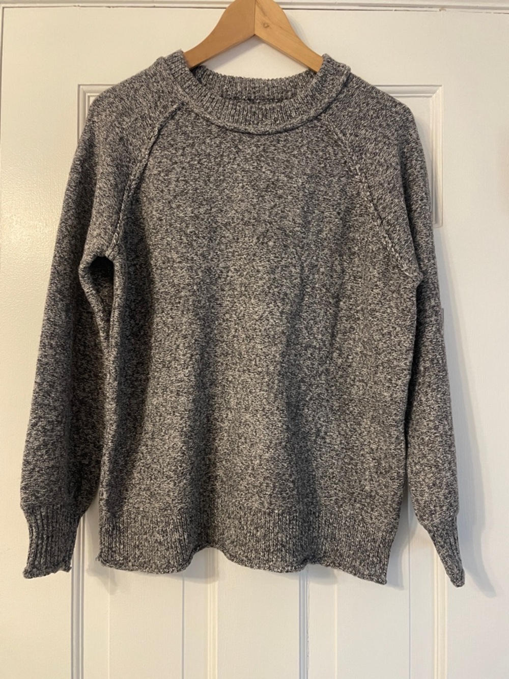 Gray Knit Crewneck Sweater